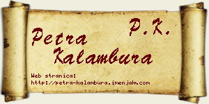 Petra Kalambura vizit kartica